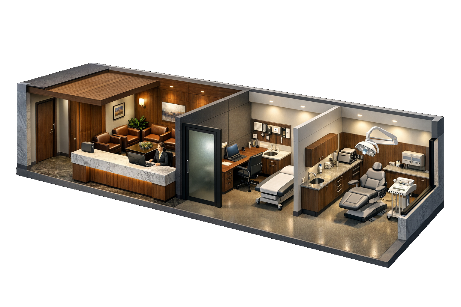 Model H-1 640 Sq Ft Healthcare Clinic